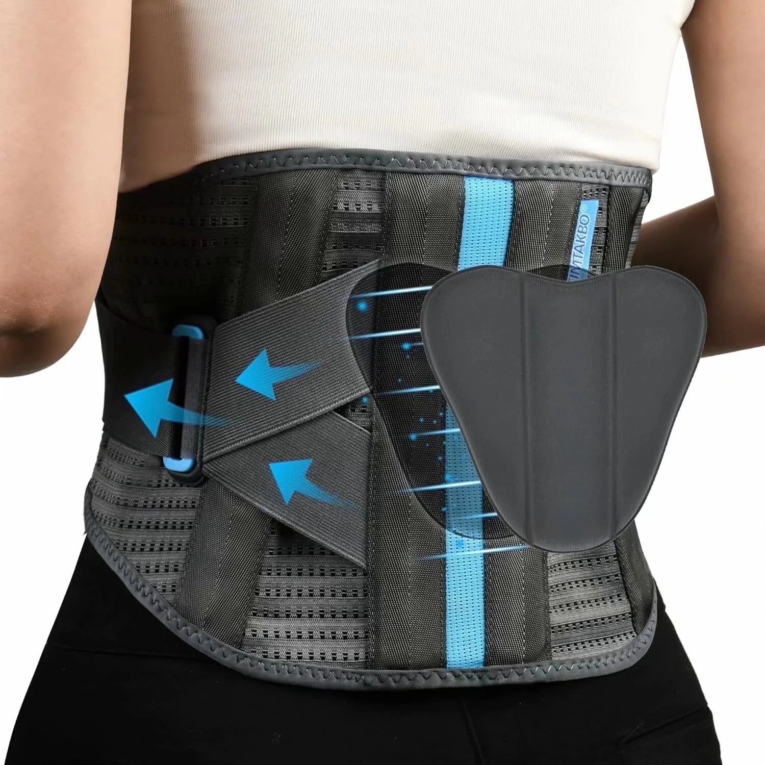 Back Brace for Lower Back Pain with Lumbar Pad,Back Support Brace for Men and Women with Dual Adjustable Straps,Back Brace for Herniated Disc, Sciatica, Scoliosis(2Xl Fits 37.5"-47")