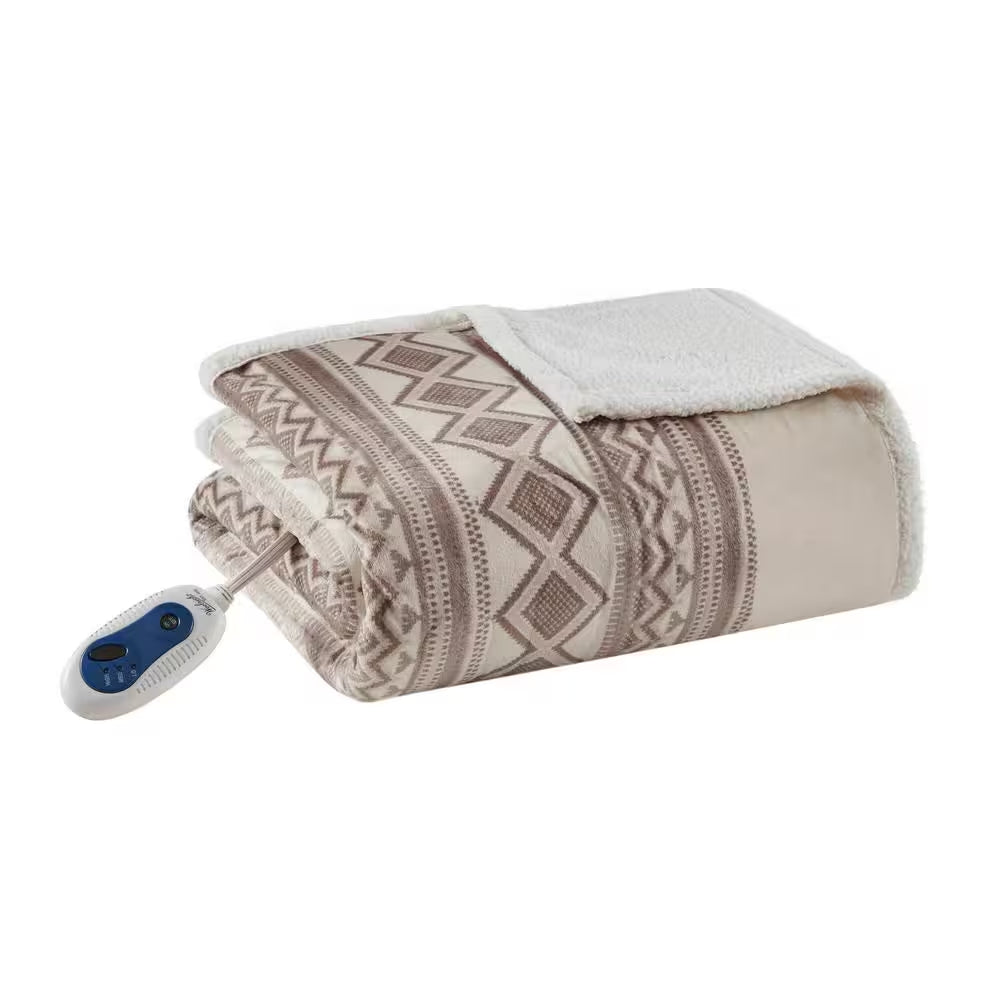 Anderson Natural Berber Electric Throw Blanket