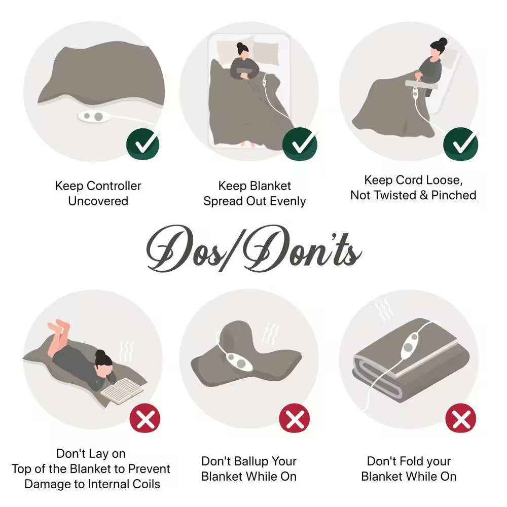 Anderson Natural Berber Electric Throw Blanket