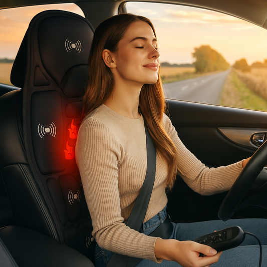 Electric Full-Body Back Massager Cushion with Heat & Infrared – Vibrating Massage Chair Pad for Neck, Lumbar & Body Relief for Home, Car & Office