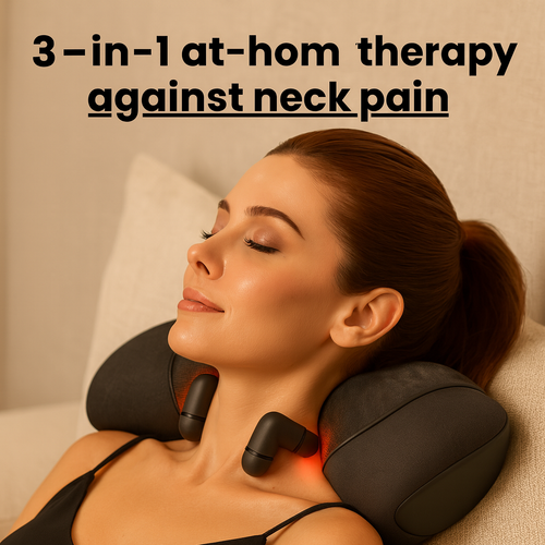 Cosseal™ 3-in-1 Neck Massager with Heat, Vibration Massage & Cervical Traction | Spine Alignment Pillow for Neck, Shoulder & TMJ Pain Relief