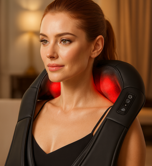 Shiatsu Neck & Back Massager with Heat – Electric 3D Deep Tissue Kneading Massage Pillow for Neck, Shoulder & Full-Body Pain Relief