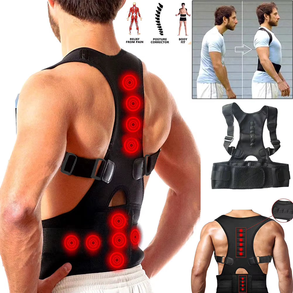 Magnetic Therapy Posture Corrector Brace Supporter Shoulder Back Support Belt Menwomen Braces and Support Belt Shoulder Posture