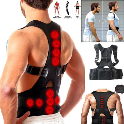 Magnetic Therapy Posture Corrector Brace Supporter Shoulder Back Support Belt Menwomen Braces and Support Belt Shoulder Posture